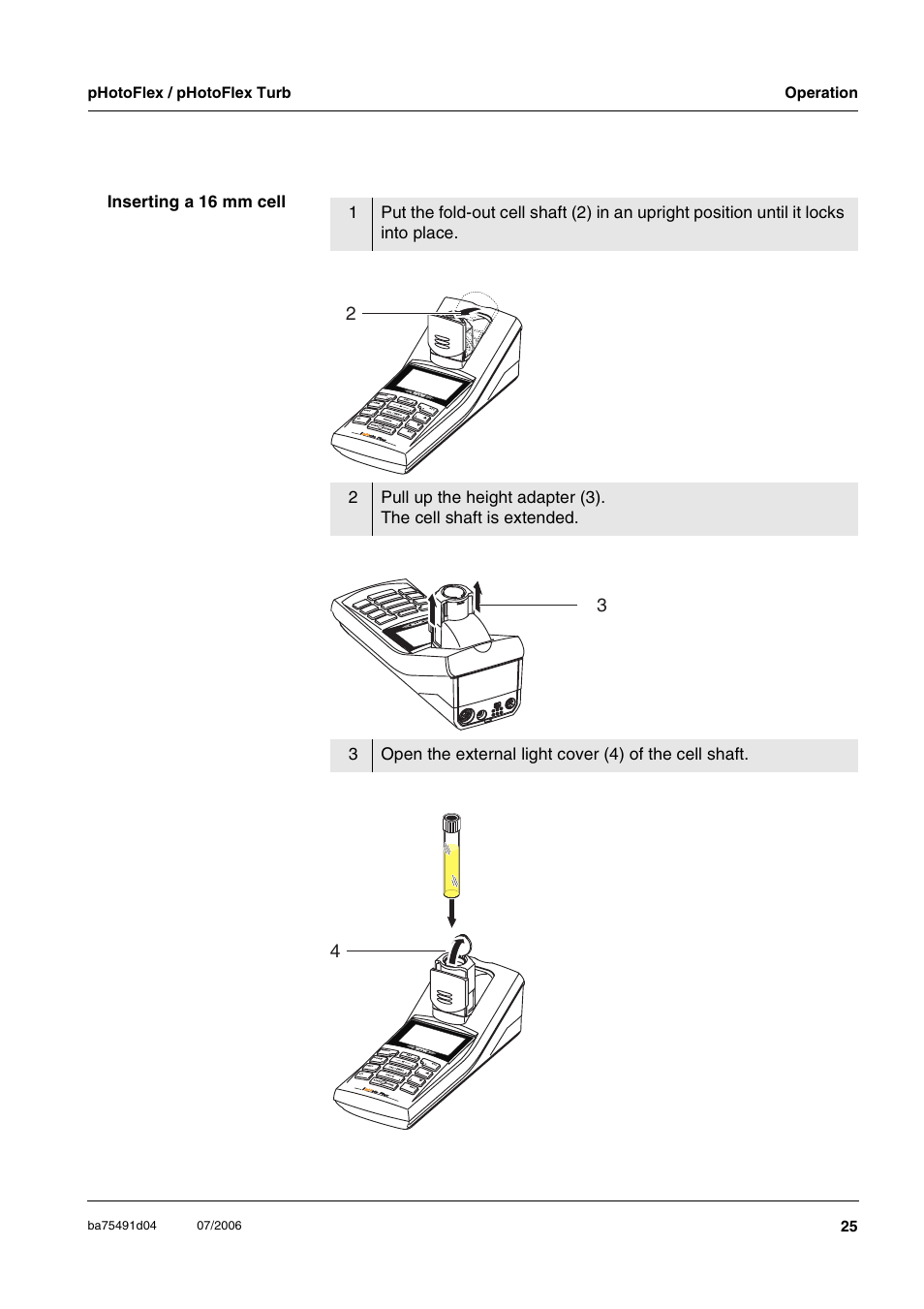 Xylem pHotoFlex/pHotoFlex Turb User Manual | Page 25 / 109