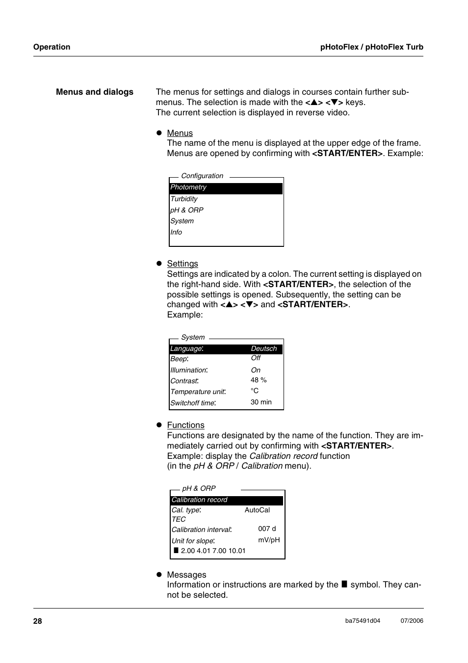 Xylem pHotoFlex/pHotoFlex Turb User Manual | Page 28 / 109