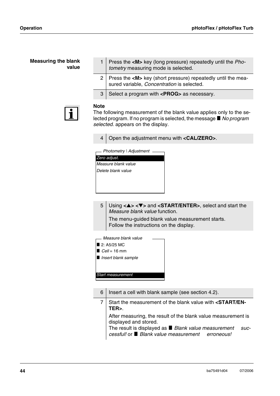 Xylem pHotoFlex/pHotoFlex Turb User Manual | Page 44 / 109