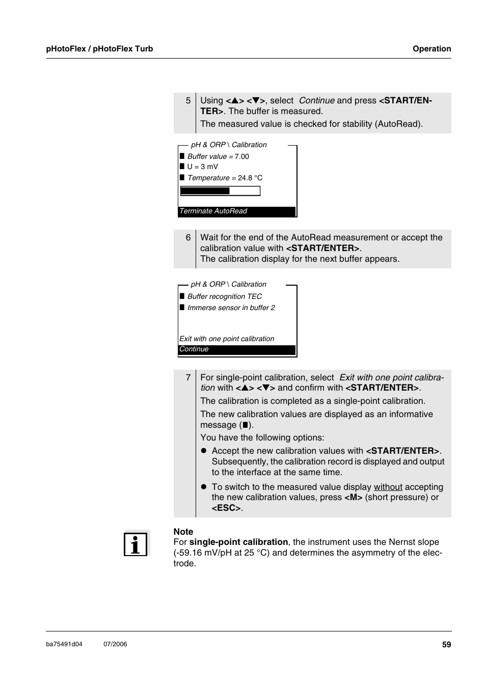 Xylem pHotoFlex/pHotoFlex Turb User Manual | Page 59 / 109