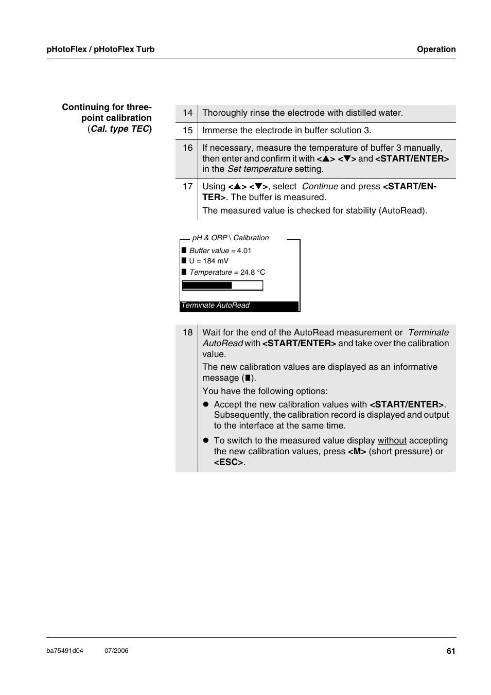 Xylem pHotoFlex/pHotoFlex Turb User Manual | Page 61 / 109