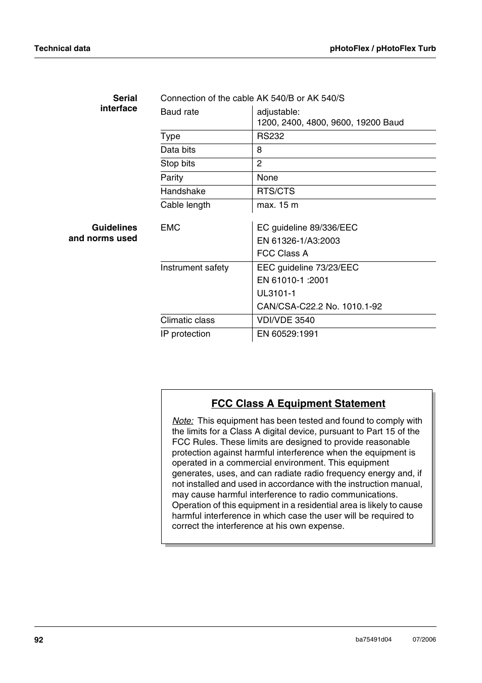 Xylem pHotoFlex/pHotoFlex Turb User Manual | Page 92 / 109