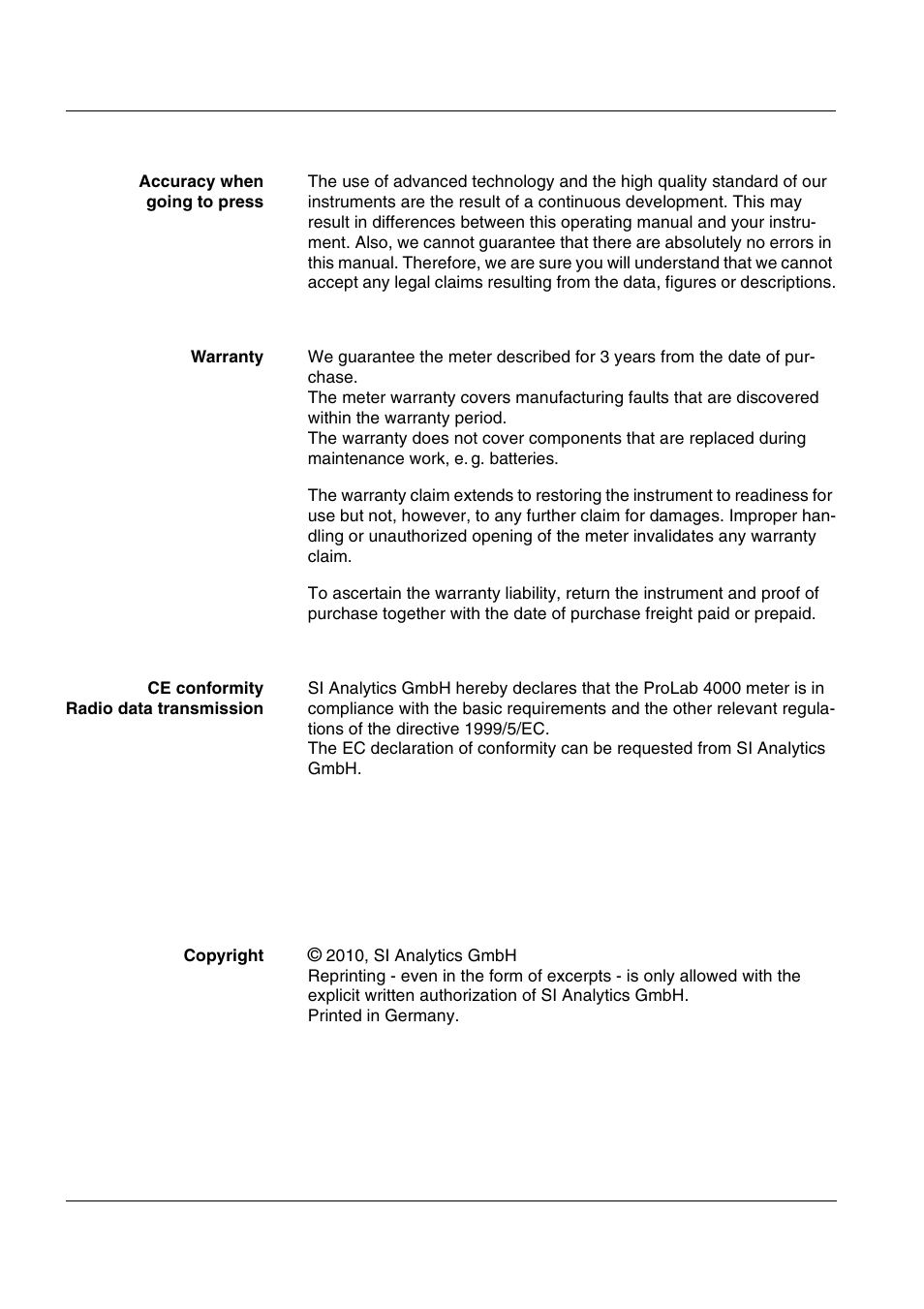 Xylem ProLab 4000 MULTIPARAMETER BENCHTOP METER User Manual | Page 2 / 219