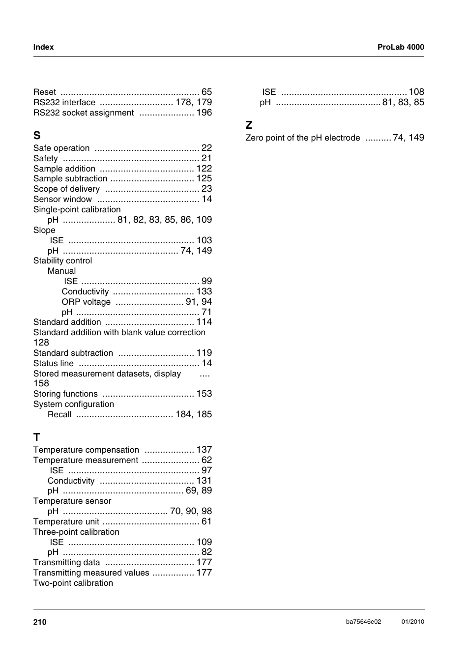 Xylem ProLab 4000 MULTIPARAMETER BENCHTOP METER User Manual | Page 210 / 219