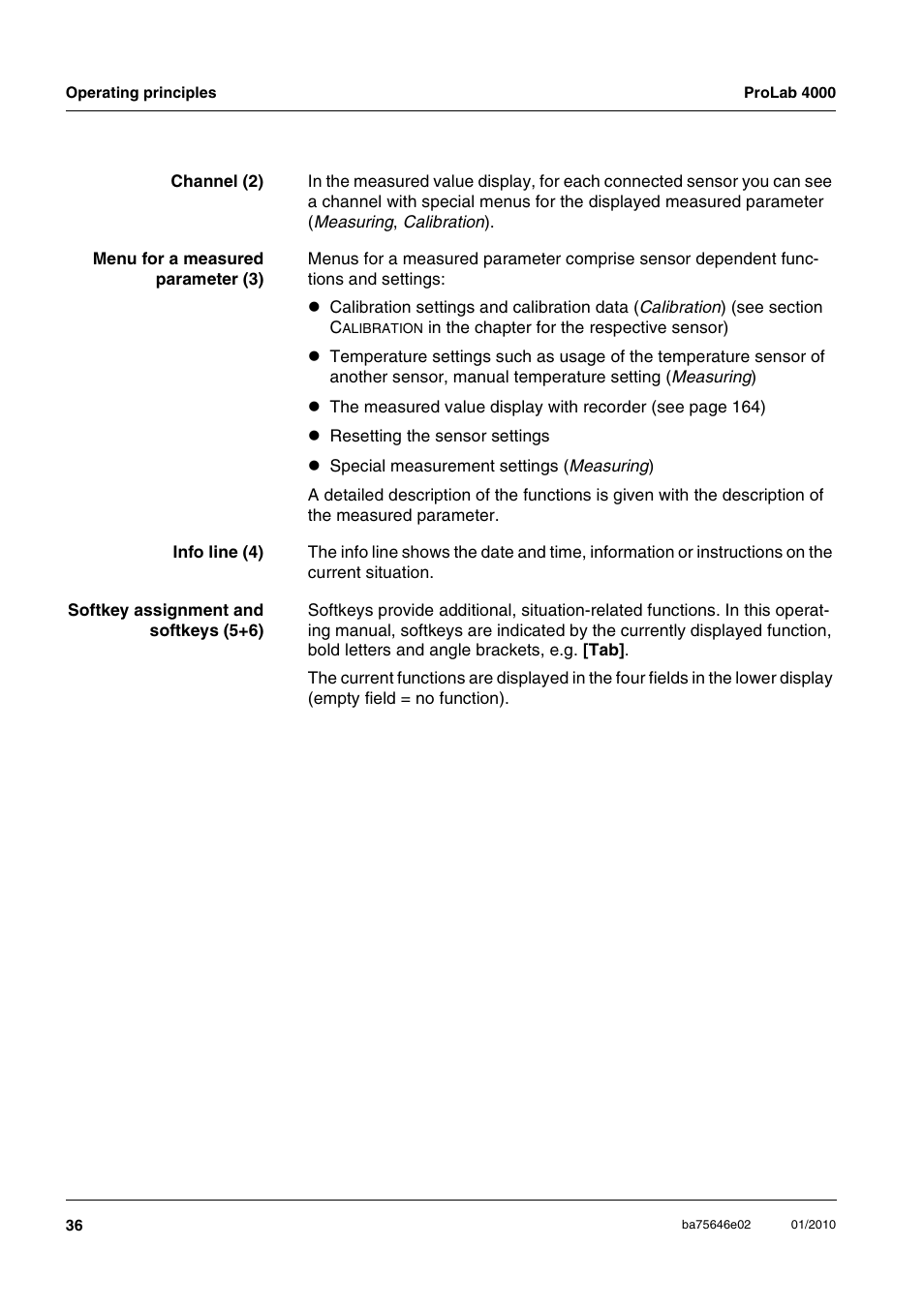 Xylem ProLab 4000 MULTIPARAMETER BENCHTOP METER User Manual | Page 36 / 219