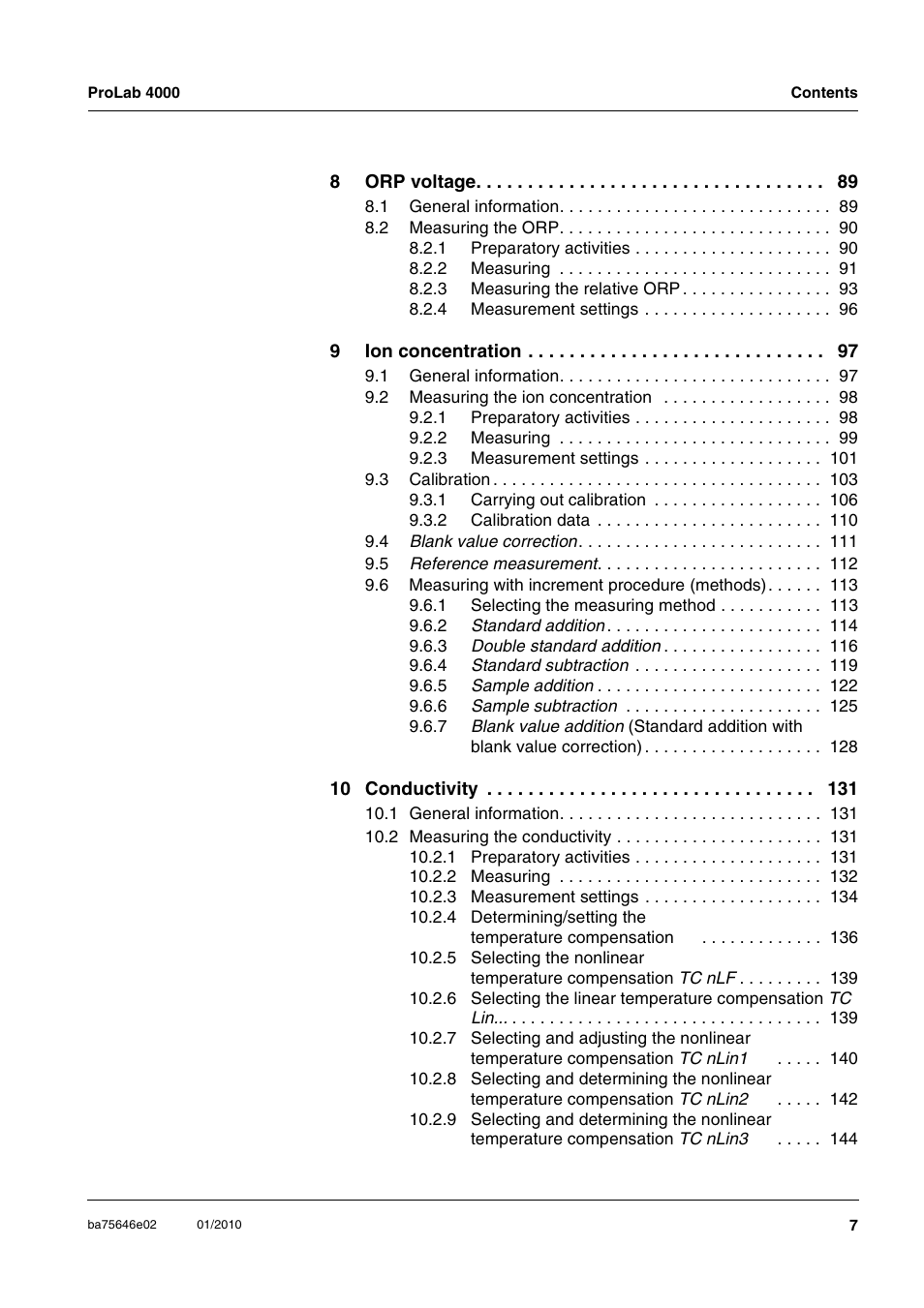 Xylem ProLab 4000 MULTIPARAMETER BENCHTOP METER User Manual | Page 7 / 219