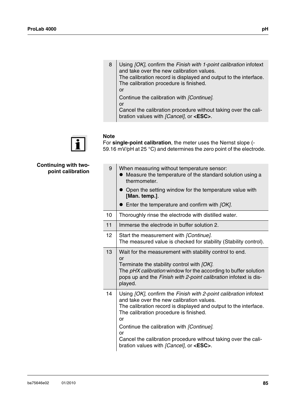 Xylem ProLab 4000 MULTIPARAMETER BENCHTOP METER User Manual | Page 85 / 219