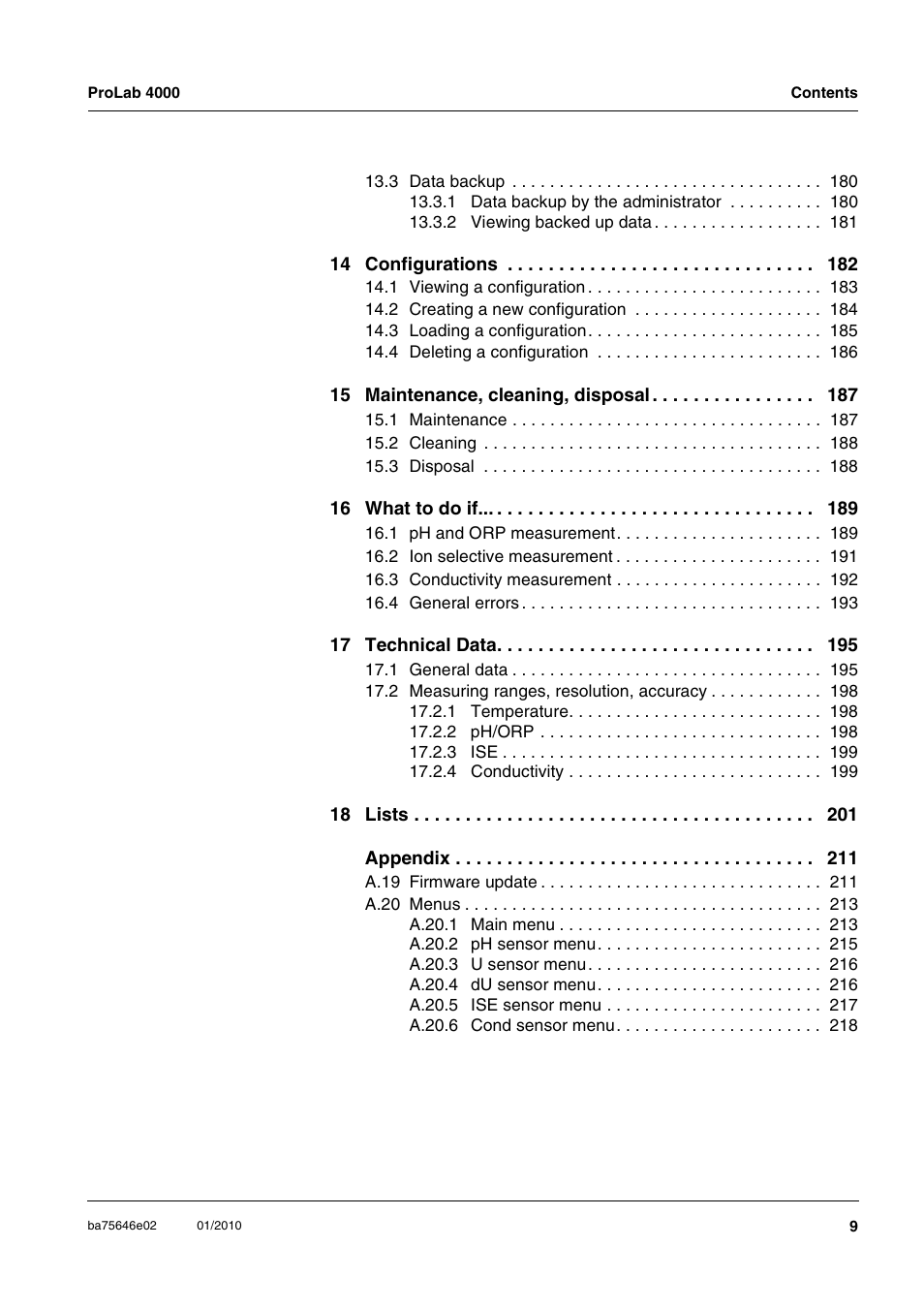 Xylem ProLab 4000 MULTIPARAMETER BENCHTOP METER User Manual | Page 9 / 219