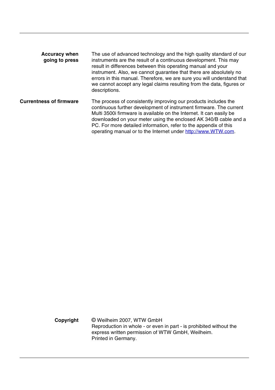 Xylem MULTI 3500i HANDHELD MULTIPARAMETER METERS User Manual | Page 2 / 107