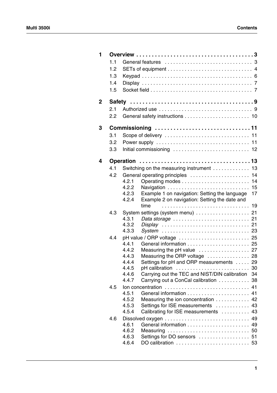 Xylem MULTI 3500i HANDHELD MULTIPARAMETER METERS User Manual | Page 3 / 107