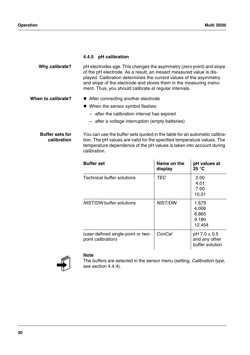 5 ph calibration, Ph calibration | Xylem MULTI 3500i HANDHELD MULTIPARAMETER METERS User Manual | Page 32 / 107