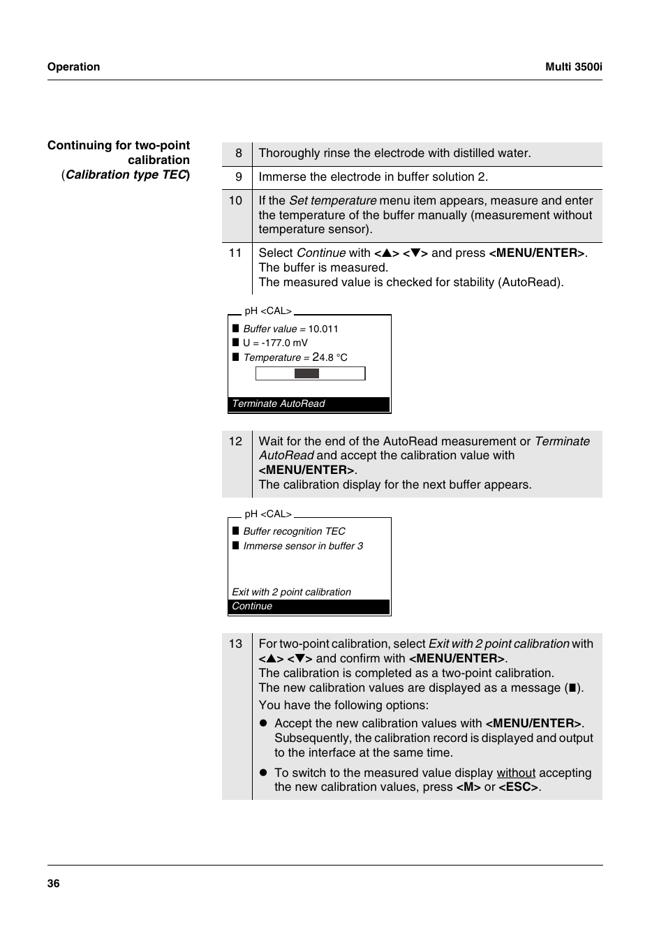 Xylem MULTI 3500i HANDHELD MULTIPARAMETER METERS User Manual | Page 38 / 107