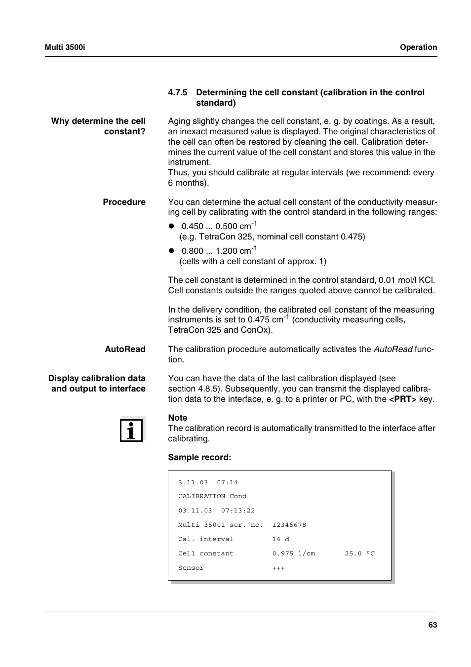 Xylem MULTI 3500i HANDHELD MULTIPARAMETER METERS User Manual | Page 65 / 107