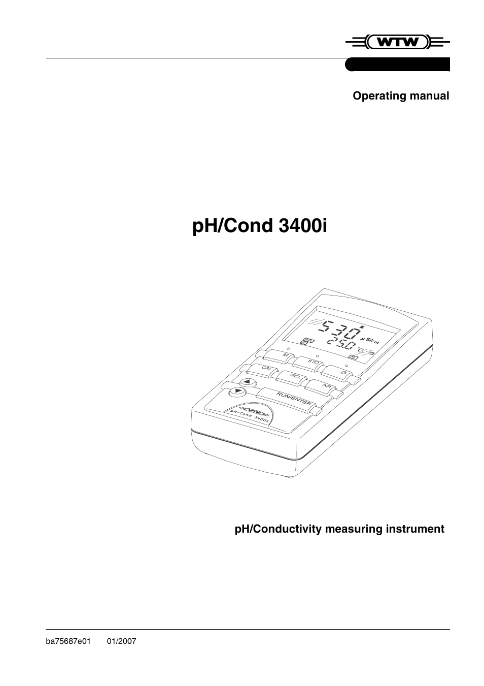 Xylem MULTI 3400i pH/Cond MULTI-PARAMETER METERS User Manual | 83 pages