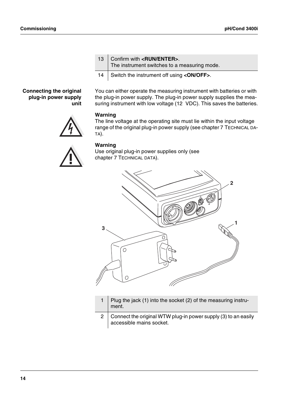 Xylem MULTI 3400i pH/Cond MULTI-PARAMETER METERS User Manual | Page 14 / 83