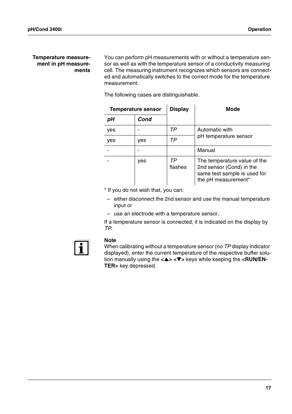 Xylem MULTI 3400i pH/Cond MULTI-PARAMETER METERS User Manual | Page 17 / 83