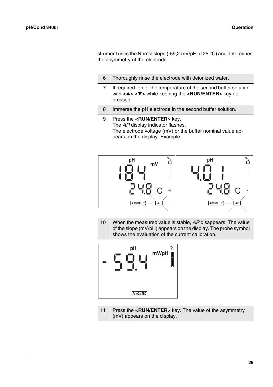 Ol s | Xylem MULTI 3400i pH/Cond MULTI-PARAMETER METERS User Manual | Page 25 / 83