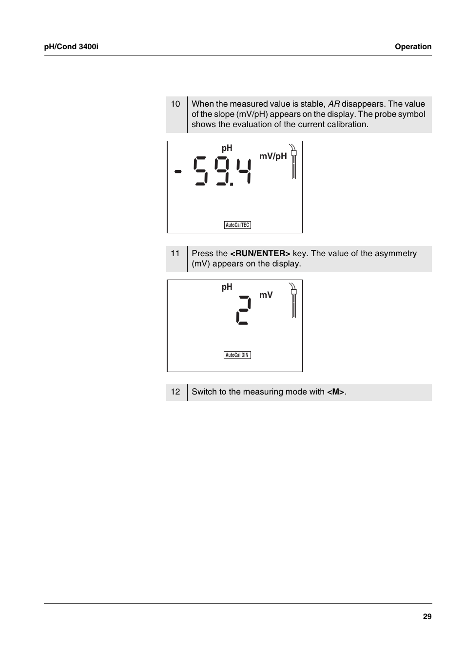 Ol s, Ya s | Xylem MULTI 3400i pH/Cond MULTI-PARAMETER METERS User Manual | Page 29 / 83
