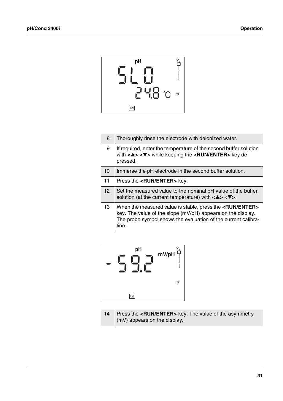 L o s, Ol s | Xylem MULTI 3400i pH/Cond MULTI-PARAMETER METERS User Manual | Page 31 / 83