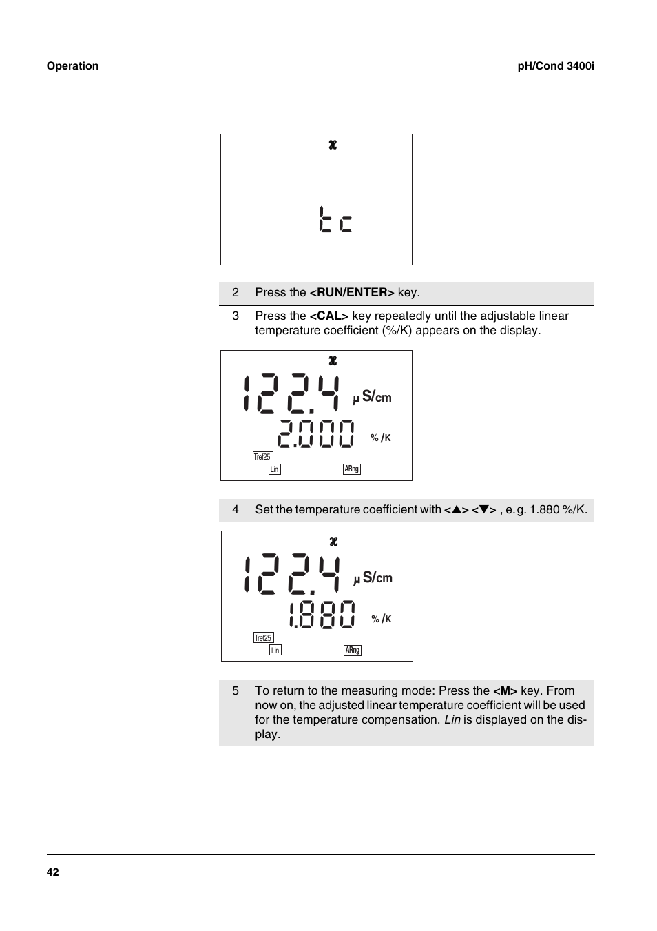 Xylem MULTI 3400i pH/Cond MULTI-PARAMETER METERS User Manual | Page 42 / 83