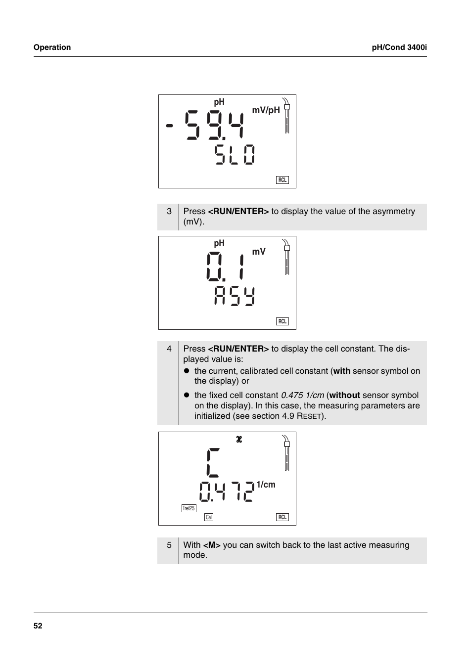 Xylem MULTI 3400i pH/Cond MULTI-PARAMETER METERS User Manual | Page 52 / 83
