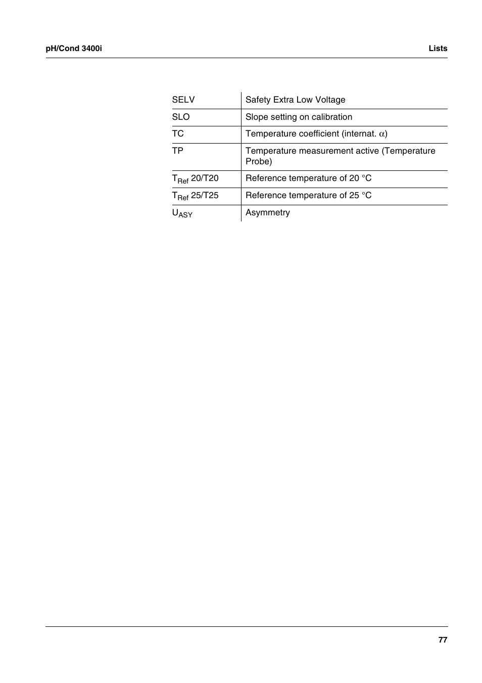 Xylem MULTI 3400i pH/Cond MULTI-PARAMETER METERS User Manual | Page 77 / 83