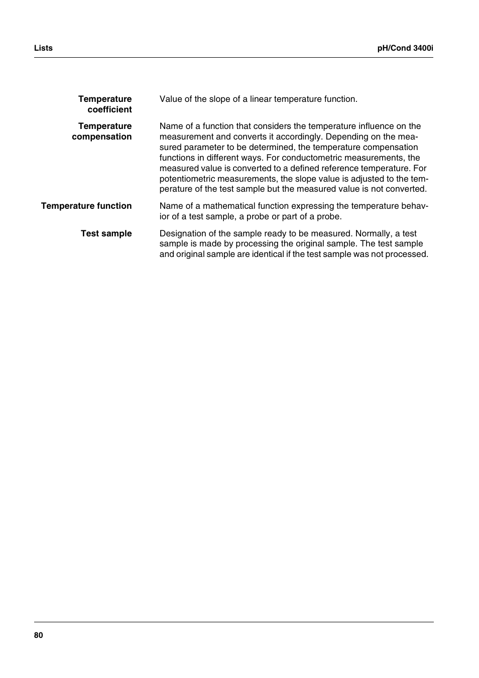Xylem MULTI 3400i pH/Cond MULTI-PARAMETER METERS User Manual | Page 80 / 83