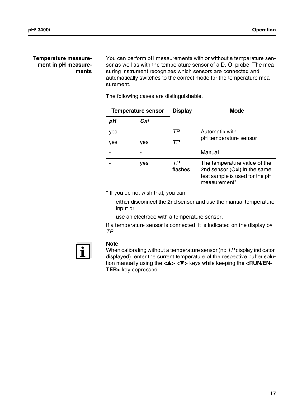 Xylem MULTI 3400i pH/Oxi MULTI-PARAMETER METERS User Manual | Page 17 / 79