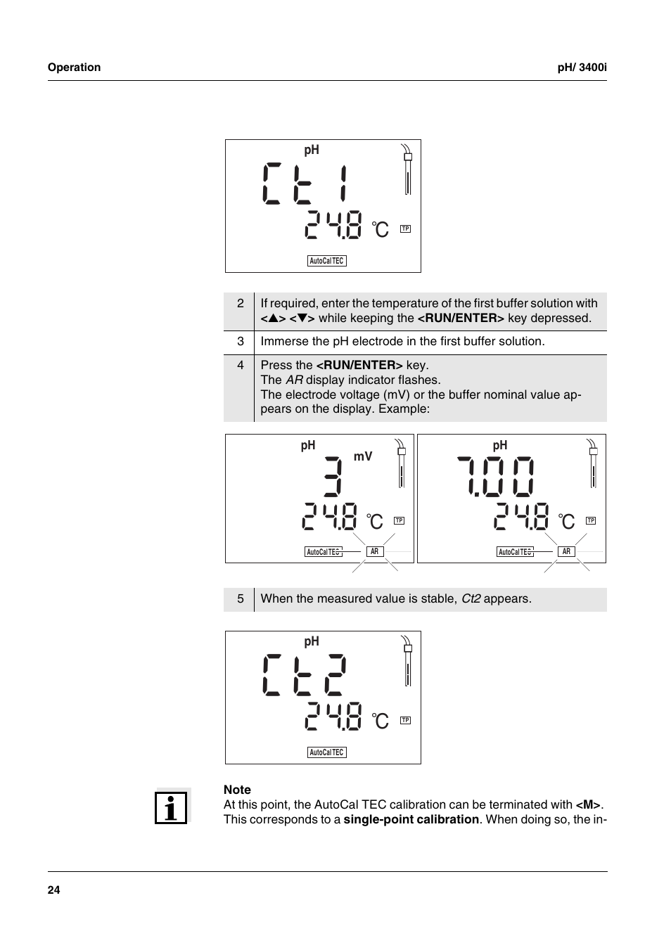 Xylem MULTI 3400i pH/Oxi MULTI-PARAMETER METERS User Manual | Page 24 / 79