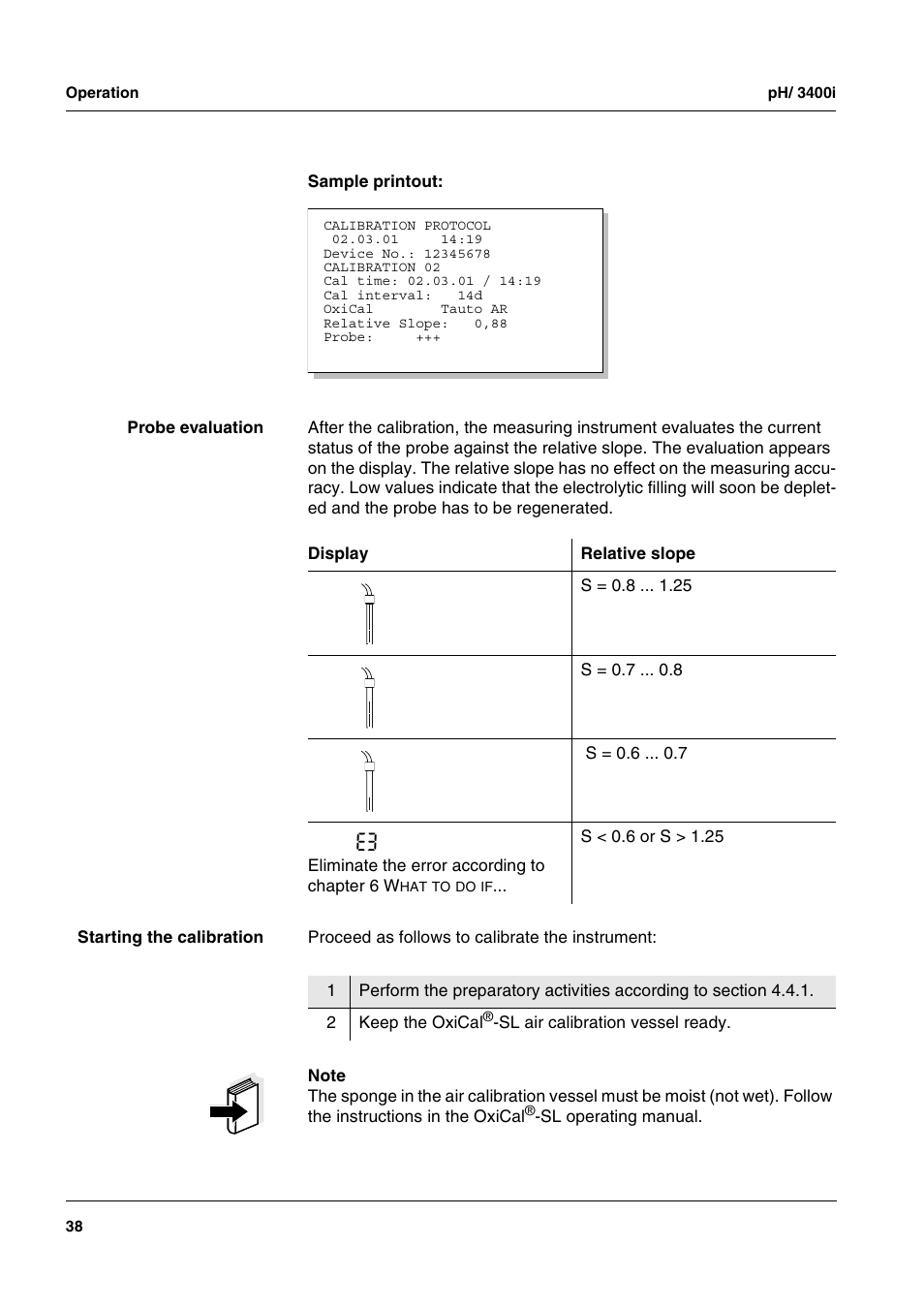 Xylem MULTI 3400i pH/Oxi MULTI-PARAMETER METERS User Manual | Page 38 / 79