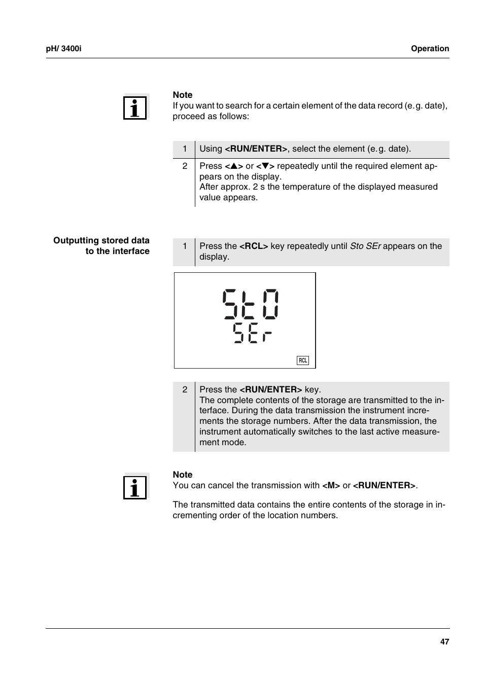 Rs e, F °c | Xylem MULTI 3400i pH/Oxi MULTI-PARAMETER METERS User Manual | Page 47 / 79