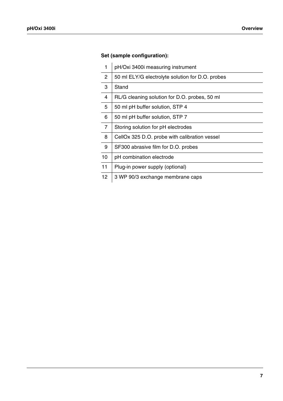 Xylem MULTI 3400i pH/Oxi MULTI-PARAMETER METERS User Manual | Page 7 / 79