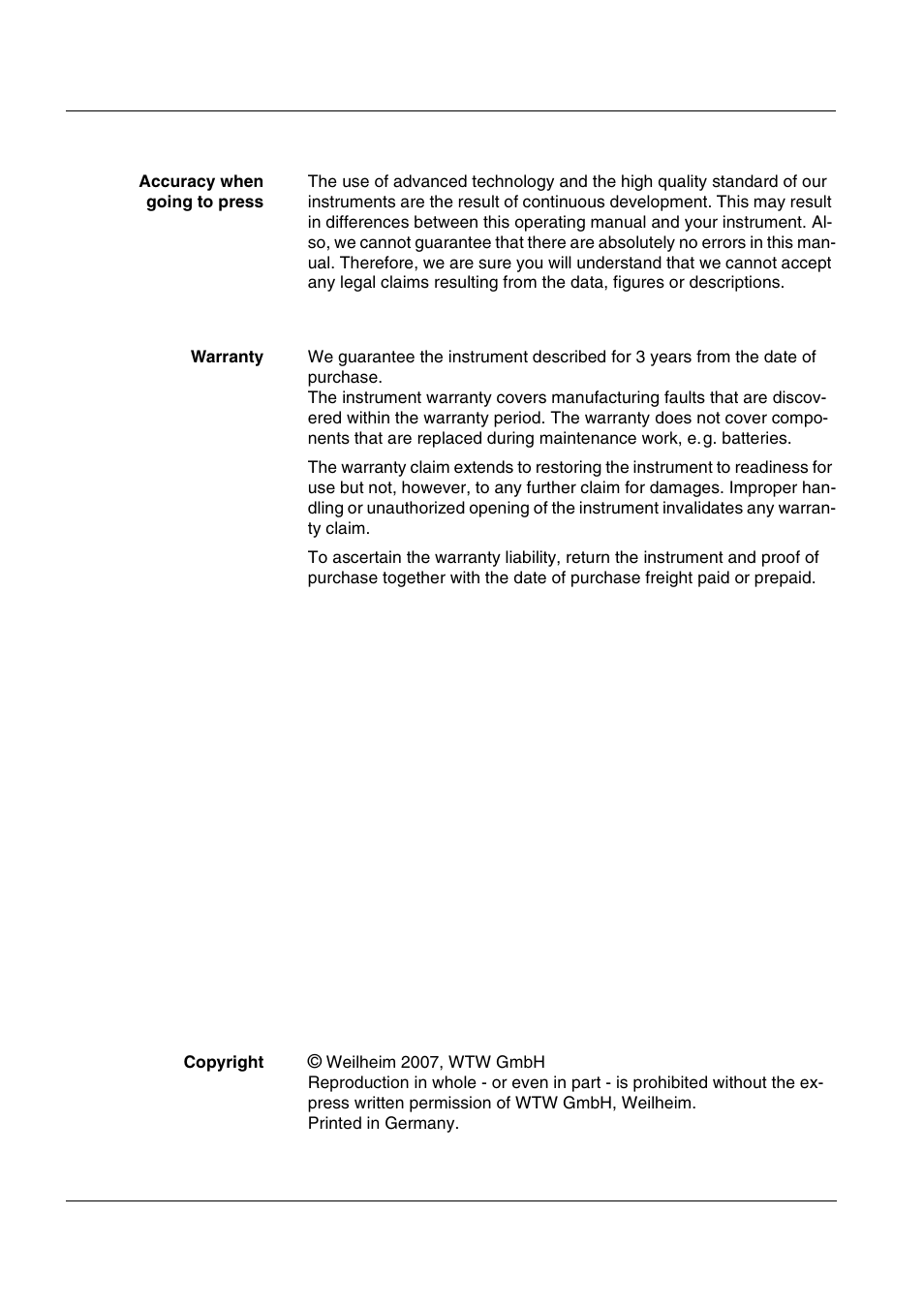 Xylem MULTI 3400 MULTI-PARAMETER METERS User Manual | Page 2 / 85