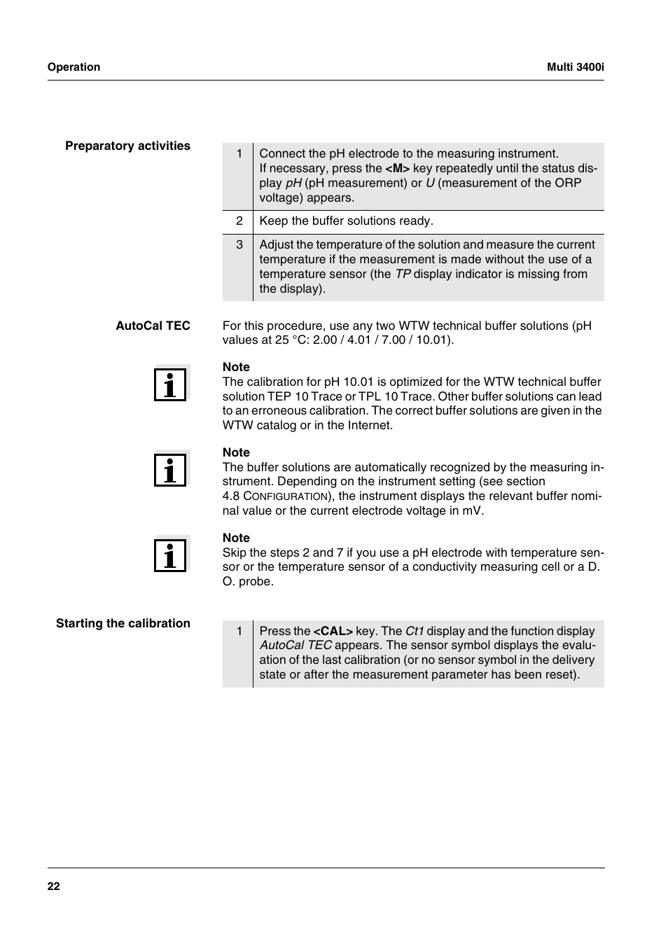 Xylem MULTI 3400 MULTI-PARAMETER METERS User Manual | Page 22 / 85