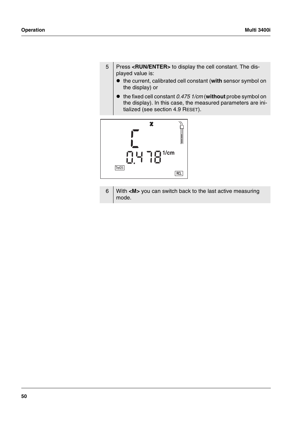 Xylem MULTI 3400 MULTI-PARAMETER METERS User Manual | Page 50 / 85