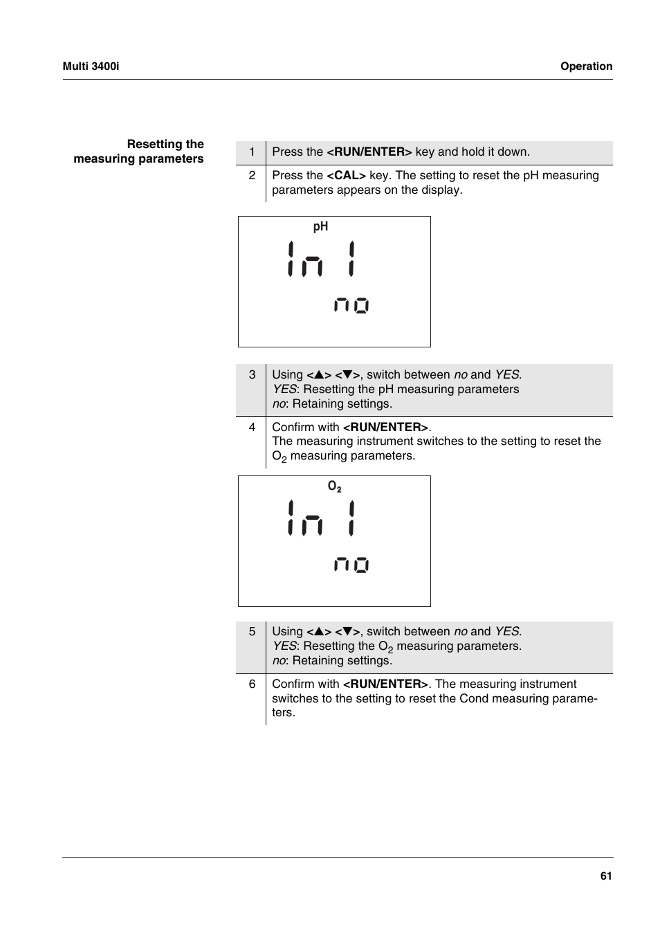 Xylem MULTI 3400 MULTI-PARAMETER METERS User Manual | Page 61 / 85