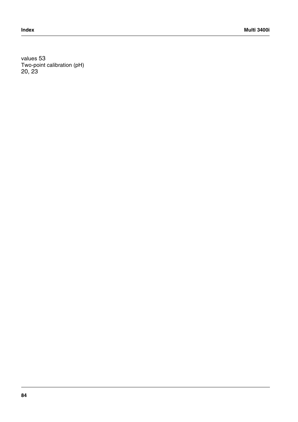 Xylem MULTI 3400 MULTI-PARAMETER METERS User Manual | Page 84 / 85