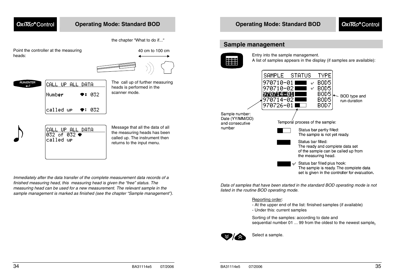 Xylem OxiTopIS OC100 User Manual | Page 34 / 103