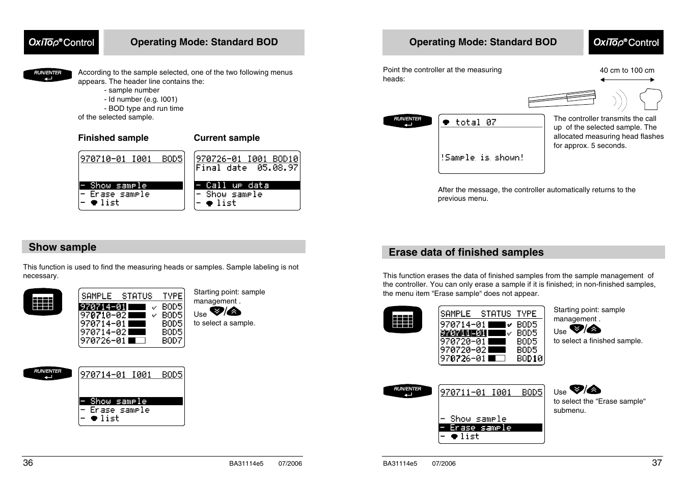 Xylem OxiTopIS OC100 User Manual | Page 36 / 103