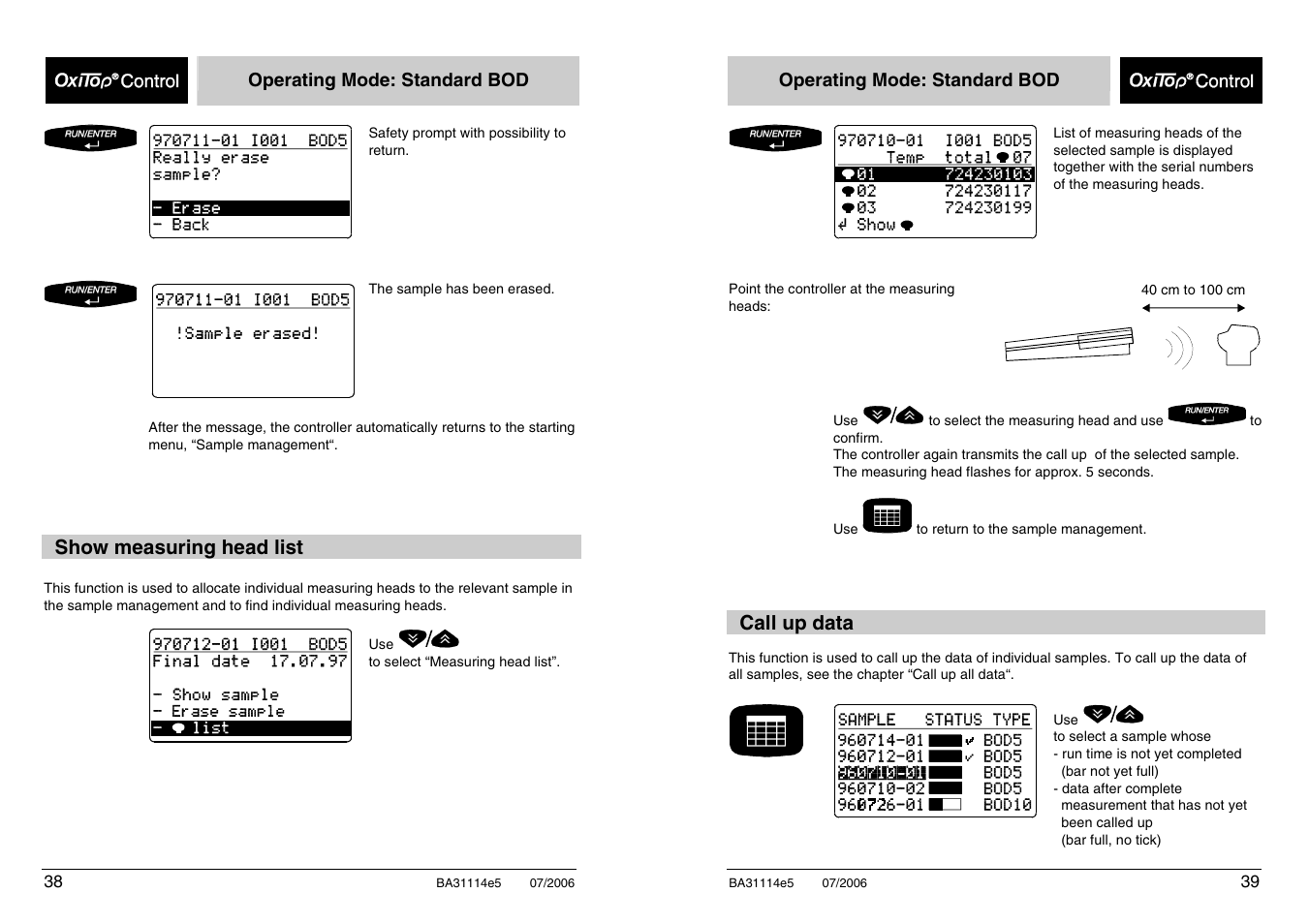 Xylem OxiTopIS OC100 User Manual | Page 38 / 103