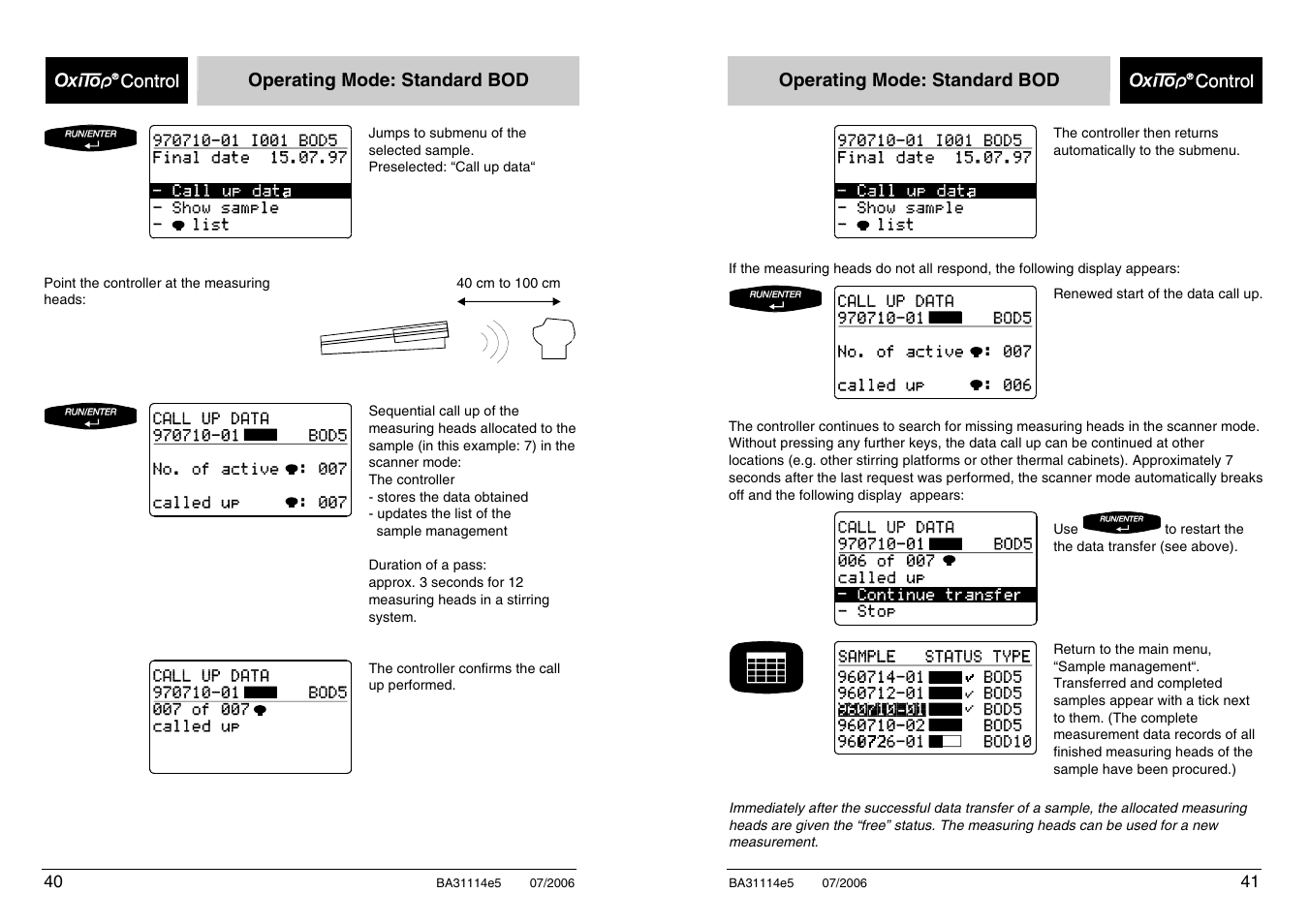 Xylem OxiTopIS OC100 User Manual | Page 41 / 103