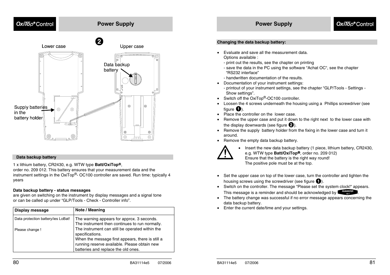 Xylem OxiTopIS OC100 User Manual | Page 81 / 103