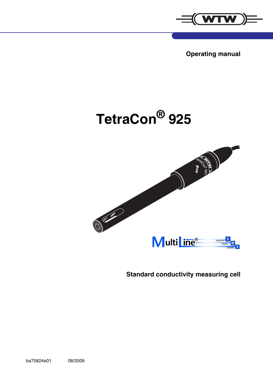 Xylem TetraCon 925 User Manual | 8 pages