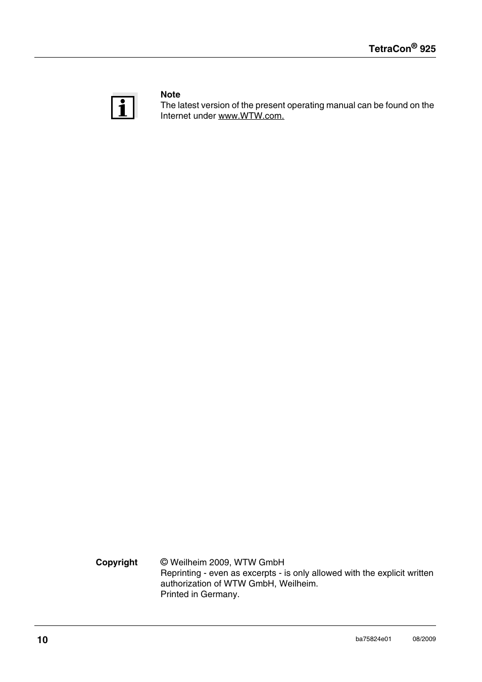 Xylem TetraCon 925 User Manual | Page 2 / 8