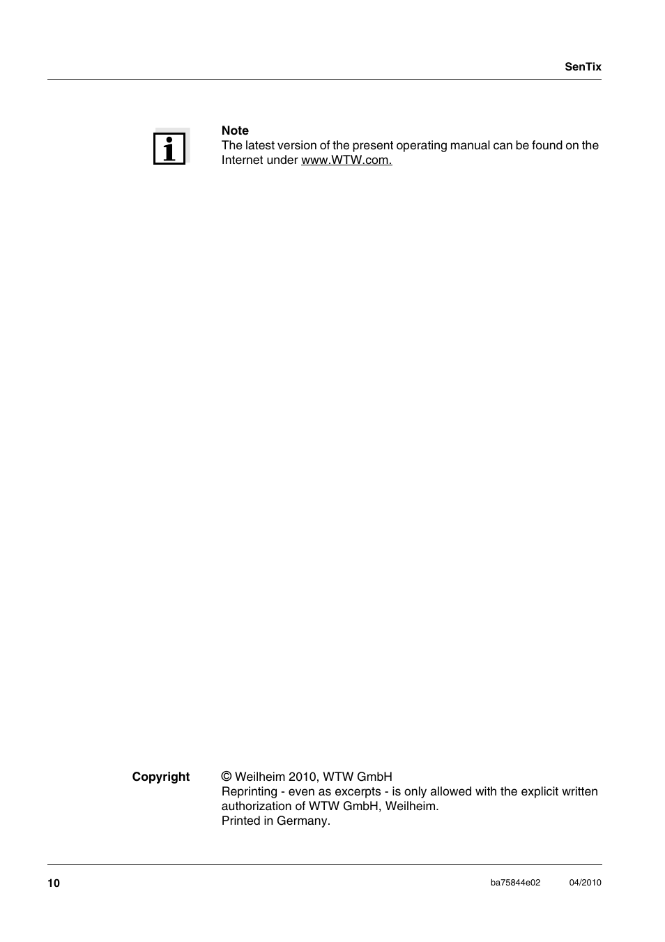 Xylem Sentix F 900-3 User Manual | Page 2 / 8