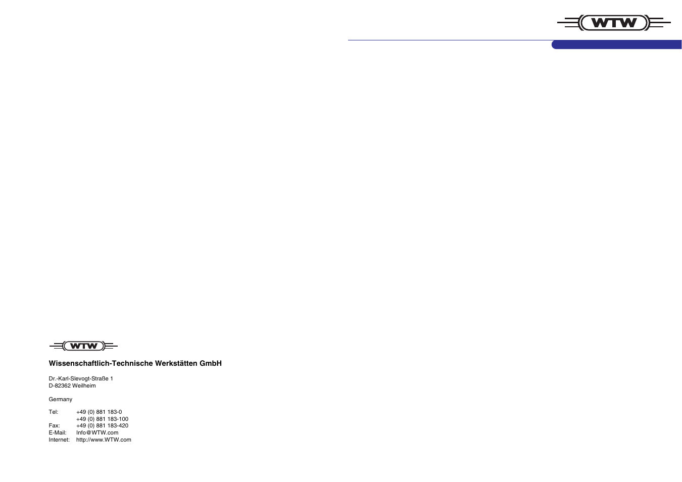 Wissenschaftlich-technische werkstätten gmbh | Xylem WTW MultiLab Importer User Manual | Page 10 / 10