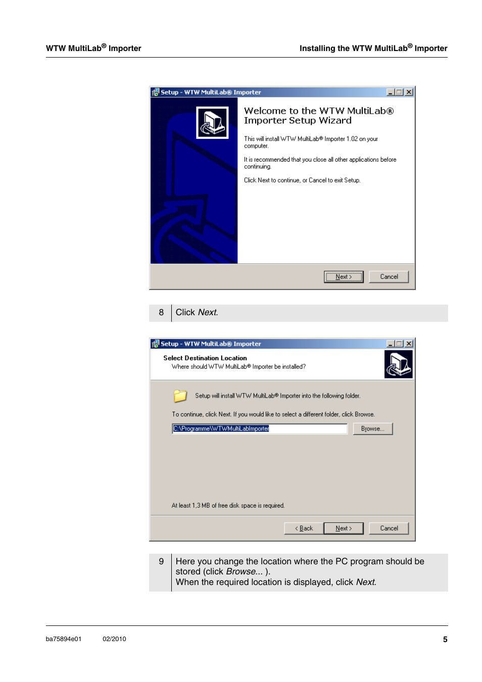 Xylem WTW MultiLab Importer User Manual | Page 5 / 10