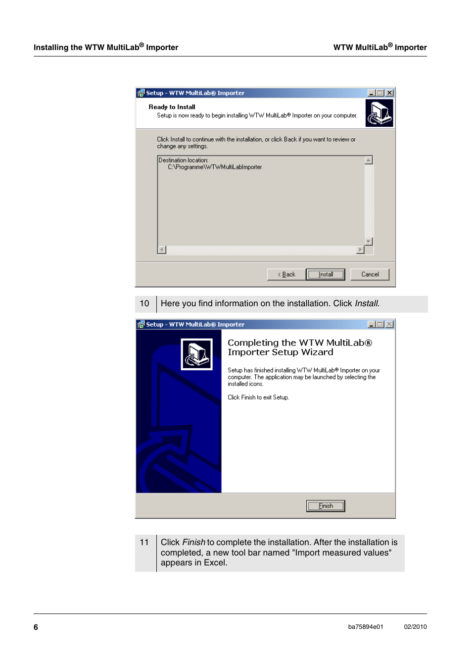 Xylem WTW MultiLab Importer User Manual | Page 6 / 10