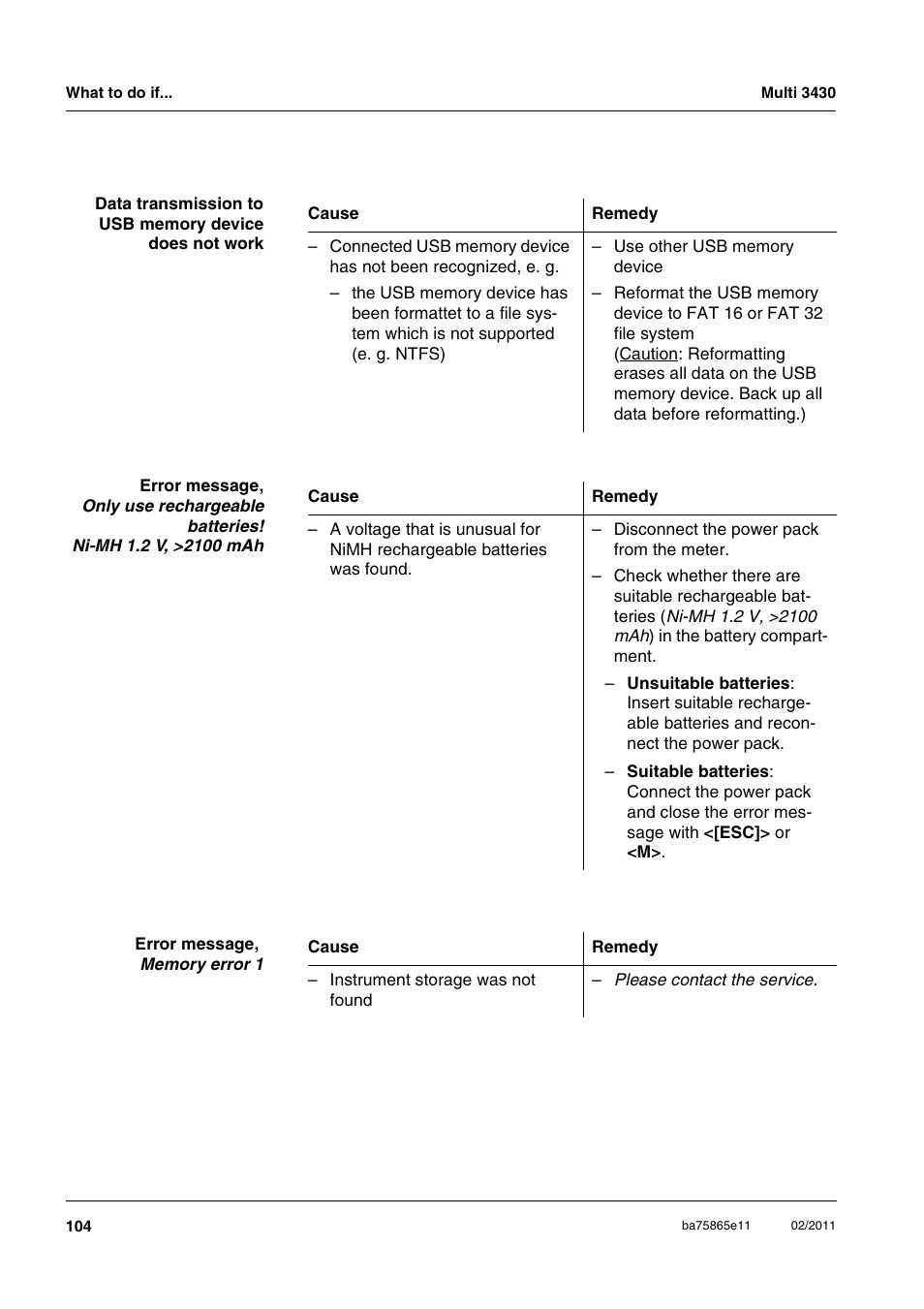 Xylem Multi 3430 User Manual | Page 104 / 118