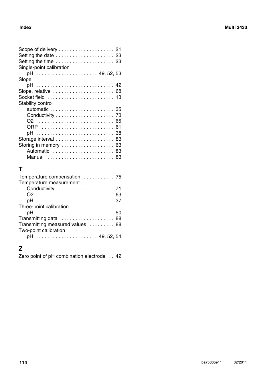 Xylem Multi 3430 User Manual | Page 114 / 118